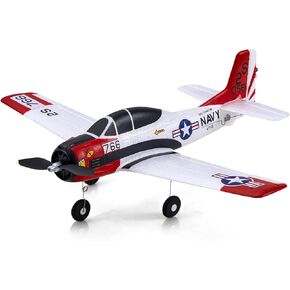 Fms 410mm T-28 RC Plane for Beginners – Easy to Fly with 3 Flight Modes and One-Key Return, Durable EPP Foam and Prop Guard, Ready to Fly RTF Remote Control Aircraft for Adults