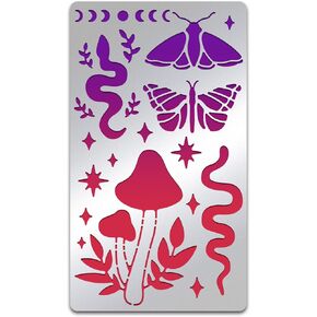 BENECREAT Ballet Stencils, 7x4 Inch Ballet Dancers Ballerina Painting Drawing Template Ballet Shoes Stainless Steel Stencils for Craft, Journal Scrapbooking