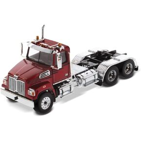 Diecast Masters 1:50 Scale Western Star 4700 SFFA Tandem Day Cab | Transport Series | Red Model 71037