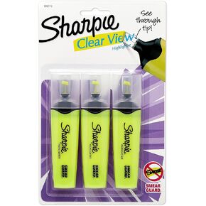 SHARPIE 1147578 Clear View Highlighter Chisel Tip Yellow 3/pk (1904613)