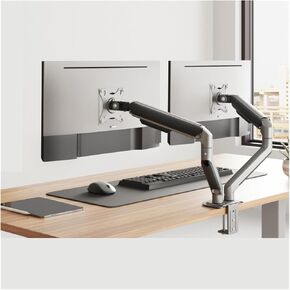 Monitor Stand Dual-Screen Computer Robotic arm Desktop Telescopic Rotating Heightening Base E350 9KG Load-Bearing(Gray)