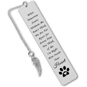 Loss of Pet Gifts Bookmark Pet Memorial Gifts Sympathy Gifts for Loss of Dog Cat in Memory of Pet Bookmark Gifts for Daughter Son Friends Coworker Pet Lovers Remembrance Gifts Pet Owner Keepsake