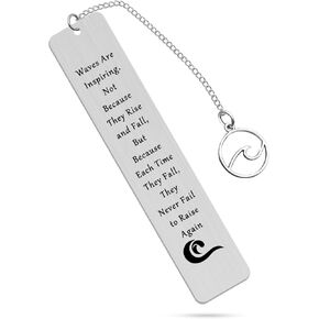 Surfer Ocean Lovers Gifts Ocean Themed Bookmark for Surfing Lover Graduation Birthday Gifts for Women Men Surfer Waves Inspirational Bookmark for Best Friends
