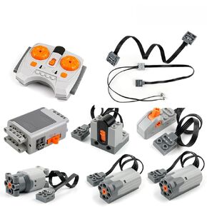 9in1 Power Functions Replacement Electric Motor for Technic Models Train Track Motor Infrared Speed Remote Controller Receiver Battery Box Building Blocks