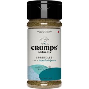 CRUMPS NATURALS Fish + Superfood Greens 3.88oz, Dog Treats, Sprinkles, Topper