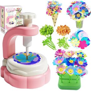Fabric Flower Bouquets Toys, Kids Craft Kits Ages 4-12, DIY Flower Making Kit, Creative Arts and Crafts for Kids, 4 5 6 7 8 Year Old Girl Birthday Gift