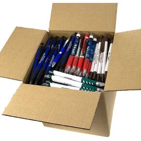 DG Collection (5lb Box Approx. 200-250 pens) Assorted Retractable Ballpoint Pens Office Ink Pen Supplies Big Bulk Lot