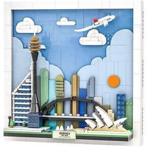 DAHONPA Sydney City Postcard Building Sets 707 pcs - World Famous Architectural Model Wall Art Crafts Ideas, Painting Frame for Room Decor, Toys Gifts for Kids and Adults