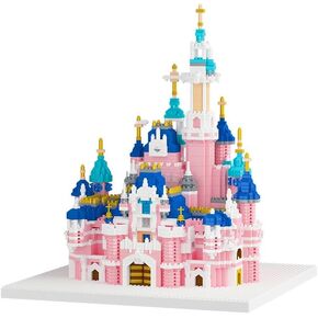 Pink Castle Mini Micro Building Blocks Set Architecture, Home Alone Building Blocks Set,(3600PCS)