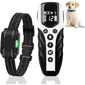 Tiniest Small Dog Shock Collar, Lightest Dog Training Collar with 2000ft Remote, Tailored for Small Dogs 5-15lbs & Medium Large Dogs, Beep, Vibrate, Shock, Lighting, Waterproof, Rechargeable，Green
