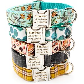 Personalized Dog Collar for Large Medium Small Dogs, Custom Laser Engraved Collar with Special Text Dogs (XS, S, M, L, XL)
