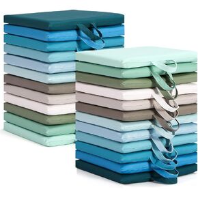 Huwena 24 Pack Floor Cushions Classroom Floor Seating Cushion Bulk Kids Flexible Cushion with Handles for Home School Kindergarten Daycare Nursery(Blue and Green,Square)