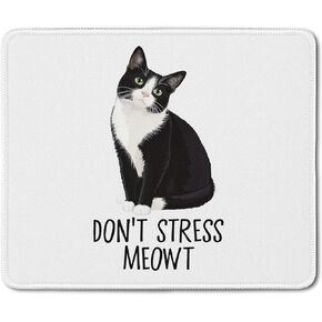 Funny Cat Mouse Pad Mousepad, Funny Mouse Pads for Desk Home Office Computers Laptop Accessories, Funny Cat Mom Lovers Gifts, Office Funny Gifts for Coworkers Women Boss Men, 9.5x7.9 Inch