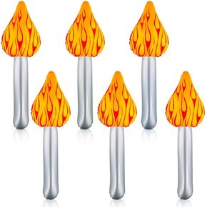6pcs Inflatable Sports Torch, Inflatable Torch Fun Sports Competition Torch Prop Inflatable Torch Balloon Toy for Halloween Sports Competition Cosplay Game Party Decorations
