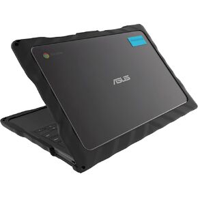 Gumdrop DropTech Laptop Case Fits ASUS Chromebook C204EE (Clamshell). Designed for K-12 Students, Teachers and Classrooms – Drop Tested, Rugged, Shockproof Bumpers for Reliable Device Protection–Black