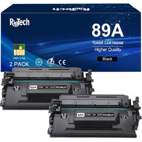 89A Black Toner Cartridges - for HP 89A CF289A 89X CF289X for HP Laserjet Enterprise M507dn M507n M507x MFP M528dn M528f M528c M528z M507 M528 Series Printer,2 Pack (with Chip)