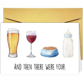 Cute Baby Shower Card, Funny New Baby Card for New Mom Dad Parents, Baby Shower Congratulation Cards. Awesome People Make Awesome Baby