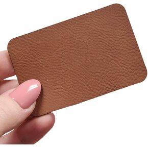 Rawhide Lonestar Adhesive Blank Leatherette Hat Patches with Adhesive, Durra-Bull on Premium Leatherette™, Rawhide Faux Leather Patches for Hats (3" x 2") (10)