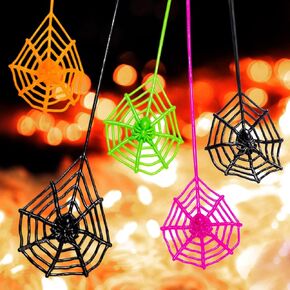 HLARTNET 26Pcs Sticky Spider Web Hand Party Favors, Spider Toys Bulk for Kids Boys, Gifts for Birthday Halloween Goodie Bag Filler or Classroom Prizes