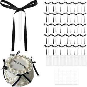 30 حزمة القوس كعكة أعلى القبعات الساتان الحرير القوس الديكور الديكور زخارف عيد ميلاد coquett in Kuwait