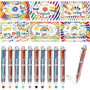 Ctosree 60 Pieces Back to School Gift Set Back to School Cards with Motivational Ballpoint Pen Welcome Greeting Cards Bulk Inspirational Classroom Postcards for Teachers Student Classroom Supplies