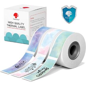 Phomemo D30 2024 Verison Ga Pattern Label Paper 1/2" X 1 1/2" (12mm X 40mm)