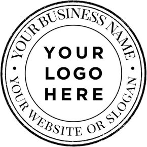 Self-Inking Business Logo Stamp - Upload Your Own Image - Choose from 18 Ink Colors