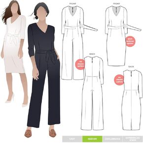Style Arc Sewing Pattern - Brice Knit Jumpsuit (Sizes 04-16)
