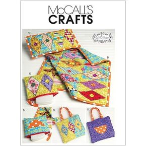 McCall's Patterns M6340 Pillow, Quilt, Zip Case, Diaper Bag/Tote, One Size Only