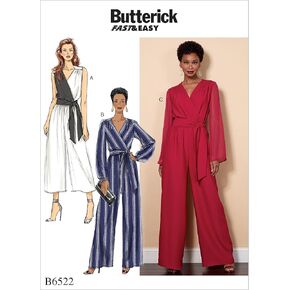 Butterick Patterns Misses'/Women's Jumpsuit and Sash Sewing Pattern, RR (18W-20W-22W-24W)