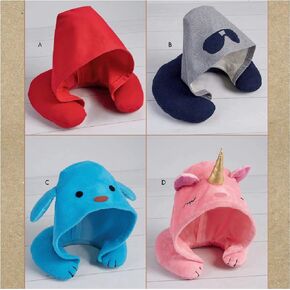 Kwik Sew K4317 Hooded Neck Pillows Adults & Children Sewing Pattern