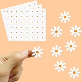 Spring Decorations Mini Daisy Flower Stickers 126PCS Daisy Party Supplies Favors for Easter Spring Summer Birthday Baby Shower Wedding Bridal Retro Hippie Groovy Decor