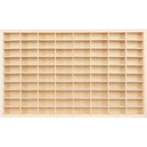 1/64 Scale Toy Car Display Case, Wooden Diecast Car Display Case Wall Mount, Toy Car Storage Organizer Shelf for Collectibles, Wheel, Model, 80 Compartments