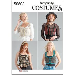 Simplicity SS9592EE Misses' Lined Corsets Sewing Pattern Packet, Design Code S9592, Sizes 14-16-18-20