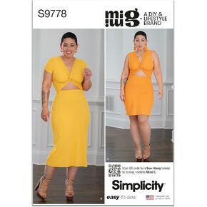 Simplicity Easy Misses' Knit Dress Sewing Pattern Packet by Mimi G Style, Design Code S9778, Sizes 8-10-12-14-16, Multicolor