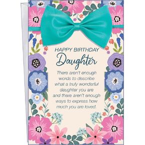 Chuck's Card-O-Rama - Daughter Birthday Card - Made in Chicago - Premium Paper, Envelope Included - 5" x 7.75" - Packaged in Extra Sturdy Mailer - 95210