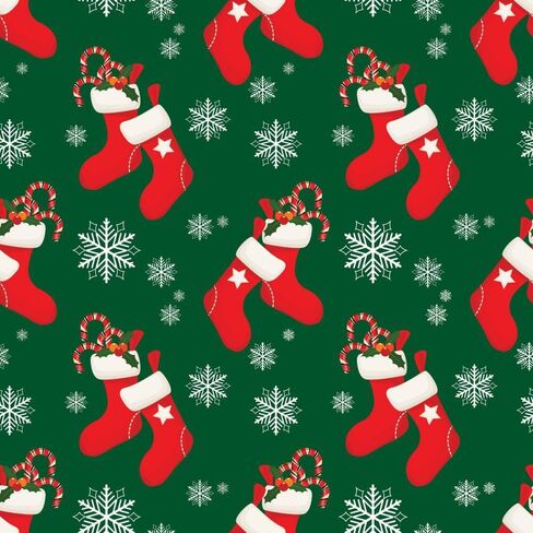 44 x 36 Christmas Gingerbread Dance Candy Canes on Green 100% Cotton Fabric by The Yard in Saudi Arabia