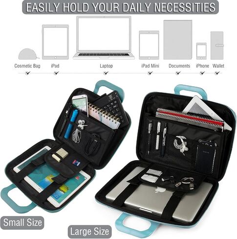 Leather Laptop Case Shoulder Bag Travel Briefcase Women for ZenBook 13, for Inspiron 13, Pavilion 13, ThinkPad 14, Galaxy Tab S10 Ultra in Saudi Arabia