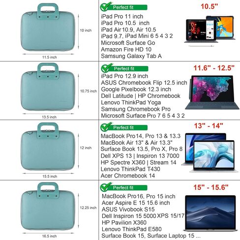 Leather Laptop Case Shoulder Bag Travel Briefcase Women for ZenBook 13, for Inspiron 13, Pavilion 13, ThinkPad 14, Galaxy Tab S10 Ultra in Saudi Arabia