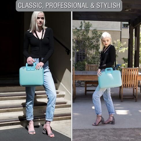Leather Laptop Case Shoulder Bag Travel Briefcase Women for ZenBook 13, for Inspiron 13, Pavilion 13, ThinkPad 14, Galaxy Tab S10 Ultra in Saudi Arabia