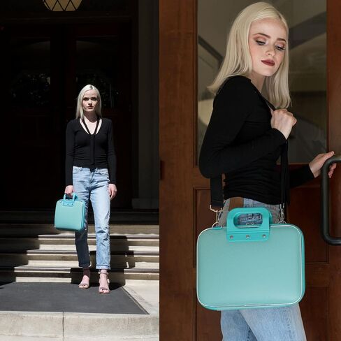 Leather Laptop Case Shoulder Bag Travel Briefcase Women for ZenBook 13, for Inspiron 13, Pavilion 13, ThinkPad 14, Galaxy Tab S10 Ultra in Saudi Arabia
