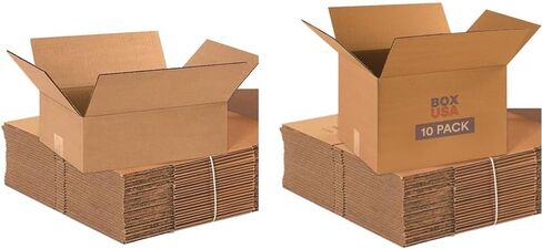 AVIDITI Shipping Boxes Flat 12"L x 9"W x 3"H, 25-Pack | Corrugated Cardboard Box for Moving, Mailing, Packing and Storage 12x9x3 in Saudi Arabia