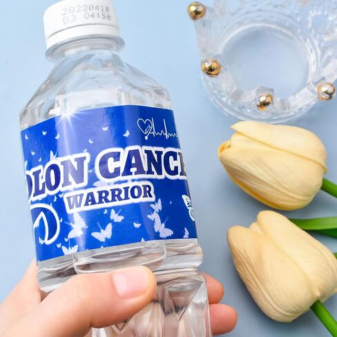 WANDIC 50PCS Purple Ribbon Water Bottle Labels, 7.87 * 1.96’’ Ribbon Pattern Bottle Wrap Sticker for Domestic Violence Lupus Alzheimer’s Pancreatic Cancer Awareness in Saudi Arabia