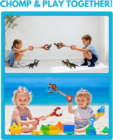 Dinosaur Grabber Toy Set for Kids – 2 Dino Claw Grabbers with 8 Soft Balls, Interactive Dinosaur Snapper, Kids Claw Grabber Reacher Tool, and Robot Arm Toy for Boys and Girls in Saudi Arabia