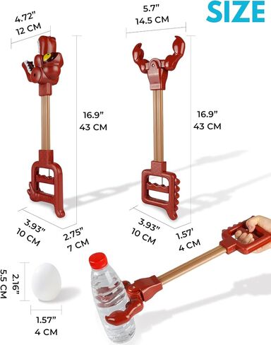 Dinosaur Grabber Toy Set for Kids – 2 Dino Claw Grabbers with 8 Soft Balls, Interactive Dinosaur Snapper, Kids Claw Grabber Reacher Tool, and Robot Arm Toy for Boys and Girls in Saudi Arabia