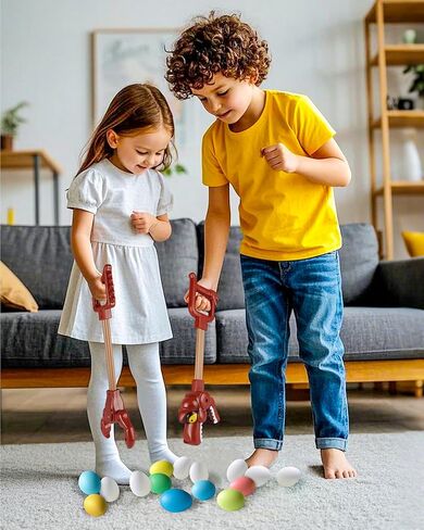 Dinosaur Grabber Toy Set for Kids – 2 Dino Claw Grabbers with 8 Soft Balls, Interactive Dinosaur Snapper, Kids Claw Grabber Reacher Tool, and Robot Arm Toy for Boys and Girls in Saudi Arabia