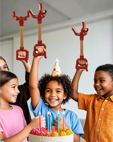 Dinosaur Grabber Toy Set for Kids – 2 Dino Claw Grabbers with 8 Soft Balls, Interactive Dinosaur Snapper, Kids Claw Grabber Reacher Tool, and Robot Arm Toy for Boys and Girls in Saudi Arabia