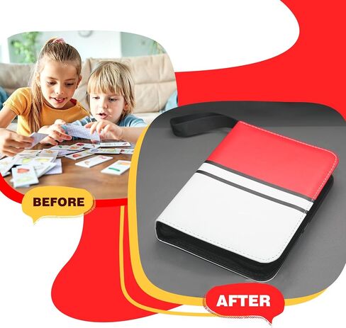 Trading Card Binder 4 Pocket - 55 Sheets Holds 440 Cards, Zippered Card Holder with Carry Handle, 3-Ring Card Collection Binder for Standard Size Cards, Portable Storage & Display Case in Saudi Arabia