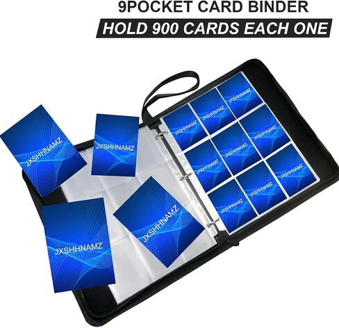 Card Card Card Binder 4 Lockets ، 400 Pocket Card Card With 50 Sleeves Aledable ، حامل ألبوم Card Card Collector Zipper ، مجلد بطاقة لـ MTG ، TCG ، بطاقات رياضية (400 بلو) in Saudi Arabia