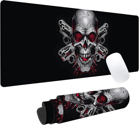Zombie Horror Gaming Mouse Pad, Office Desk Mat, Anti-Slip Rubber Base Cool Aesthetic Mouse Pads for Computer Laptop Keyboard School Home Desktop Gamer Home Accessories Decor 31.5" x 11.8" in Kuwait